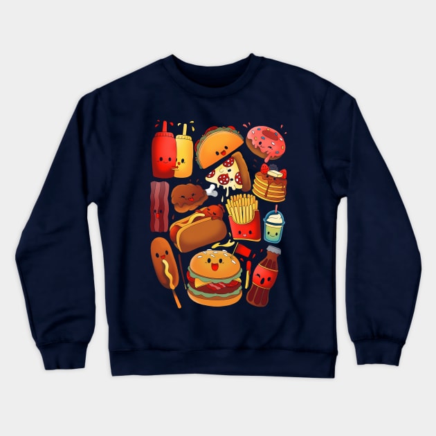 Junk Food Crewneck Sweatshirt by Vallina84